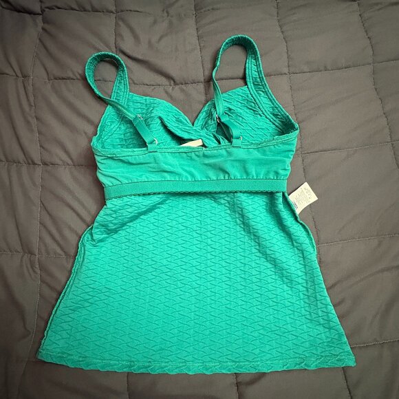 Lands' End Texture Underwire Wrap Tankini Swimsuit Top - Size: 4 Long -NWT - Picture 3 of 12